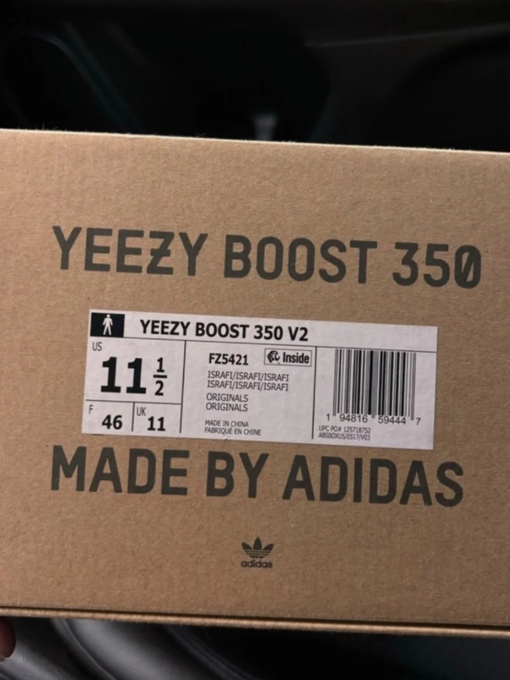 Size 11.5 - adidas Yeezy Boost 350 V2 Low Israfil w/ Box & Accessories